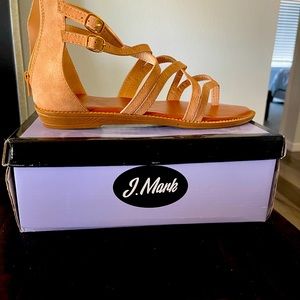 Womens J. Mark sandal Tan size 10